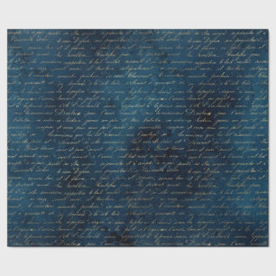 Cadeau Papier d'enveloppement gothique turquoise