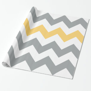 Cadeau Papier d'enveloppement gris et jaune au fromage