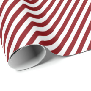 Cadeau Papier d'enveloppement HAMbWG - Rouge/blanc rayé