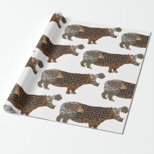 Cadeau Papier d'enveloppement Hippo