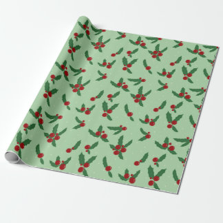 Cadeau Papier d'enveloppement Holly Berry