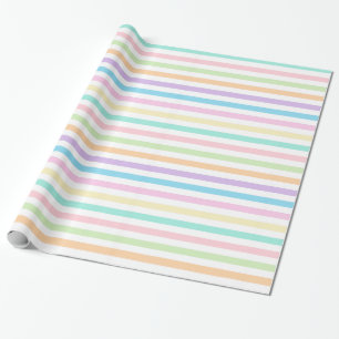 Cadeau Papier d'enveloppement horizontal de jolis bandes 
