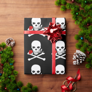Cadeau Papier d'enveloppement jolly roger (Rose)