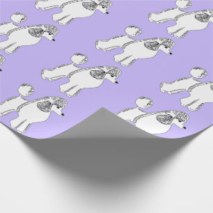 Cadeau Papier d'enveloppement Lilac pour canicules blanch