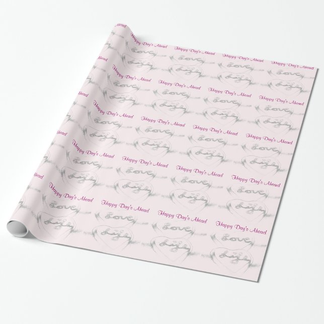Cadeau Papier d'enveloppement Love Life (Déroulé)