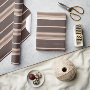 Cadeau Papier d'enveloppement Mocha Brown et Crème