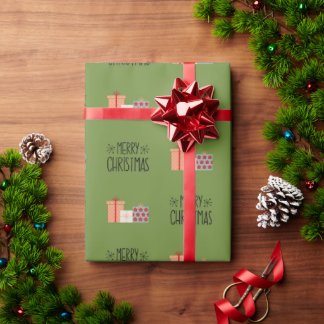 Cadeau Papier d'enveloppement moderne de Noël