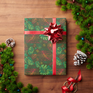 Cadeau Papier d'enveloppement Monstera Joyeux Tiré À La M
