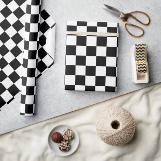 Cadeau Papier d'enveloppement Motif blanc et rouge