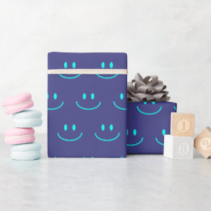 Cadeau Papier d'enveloppement Motif bleu et turquoise