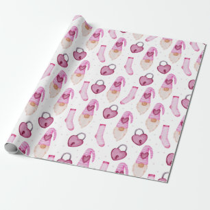 Cadeau Papier d'enveloppement Motif cardiaque