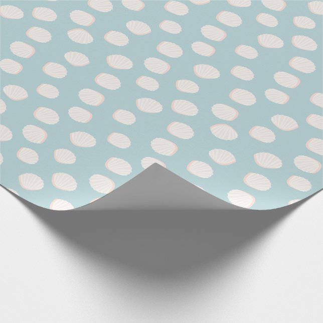 Cadeau Papier d'enveloppement Motif de coque bleue (Coin)