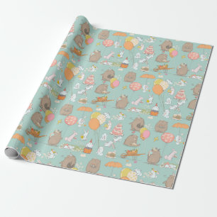 Cadeau Papier d'enveloppement Motif de Pâques/Anniversair