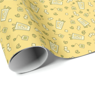 Cadeau Papier d'enveloppement Motif de thé glacé