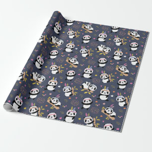 Cadeau Papier d'enveloppement Motif Panda