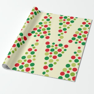 Cadeau Papier d'enveloppement Motif Pois de Noël
