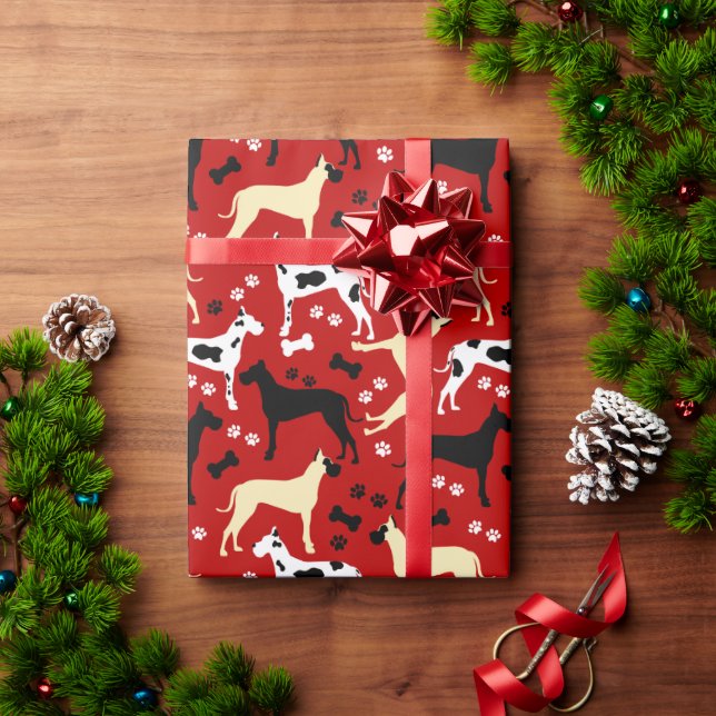 Cadeau Papier d'enveloppement Motif rouge des Grands Dano (Cadeau de vacances)