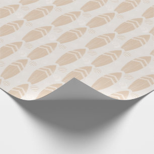 Cadeau Papier D'Enveloppement Motif Sable Surfboard Et Sh