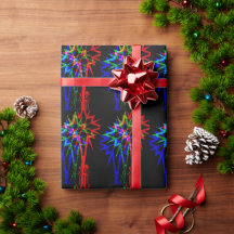Papier d'enveloppement Neon Star