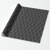 Papier d'enveloppement Noir Embossé Or De Luxe