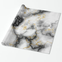 Papier d'enveloppement noir et blanc en marbre mod