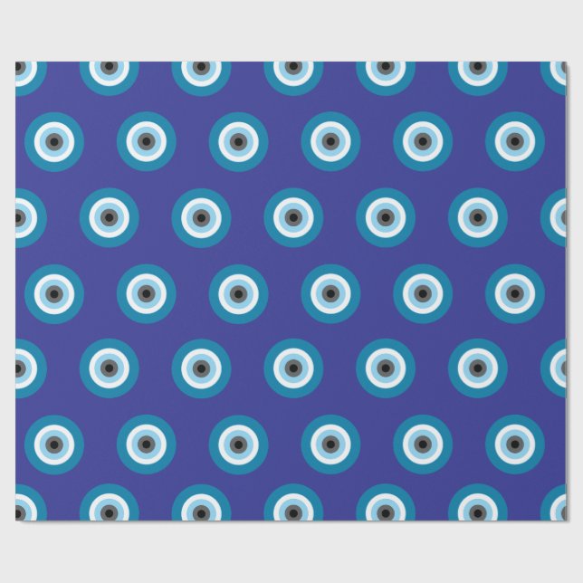 Cadeau Papier d'enveloppement oculaire bleu (Plat)
