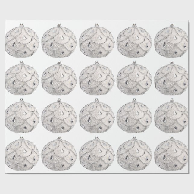 Cadeau Papier d'enveloppement ornemental de Noël (Plat)