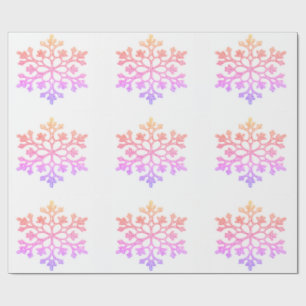Cadeau Papier d'enveloppement Pastel Snowflakes