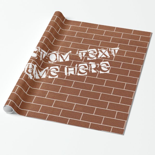 Cadeau Papier d'enveloppement personnalisé en brique de t (Déroulé)