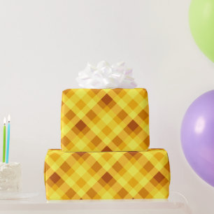Cadeau Papier d'enveloppement plat jaune Jaune Oeuf Cute