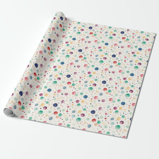 Cadeau Papier d'enveloppement Pois aquarelle
