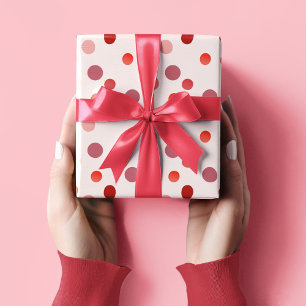 Cadeau Papier d'enveloppement Pois rose et rouge   Joueur
