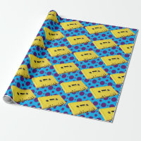 Papier d'enveloppement PopArt Yellow Cassette