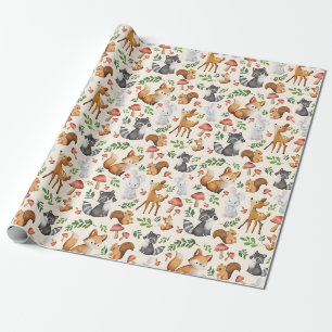 Cadeau Papier d'enveloppement pour animaux de bois