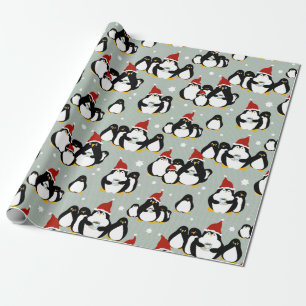 Cadeau Papier d'enveloppement pour capuchon de pingouin