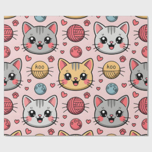 Cadeau Papier d'enveloppement pour chats mignons - Kawaii