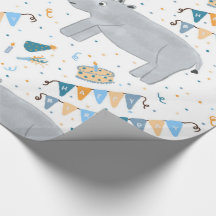 Papier d'enveloppement pour l'anniversaire de Rhin