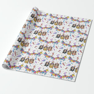 Cadeau Papier d'enveloppement pour l'anniversaire du dess