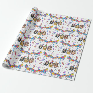 Cadeau Papier d'enveloppement pour l'anniversaire du dess