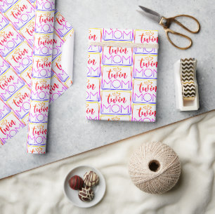 Cadeau Papier d'enveloppement pour maman Twin