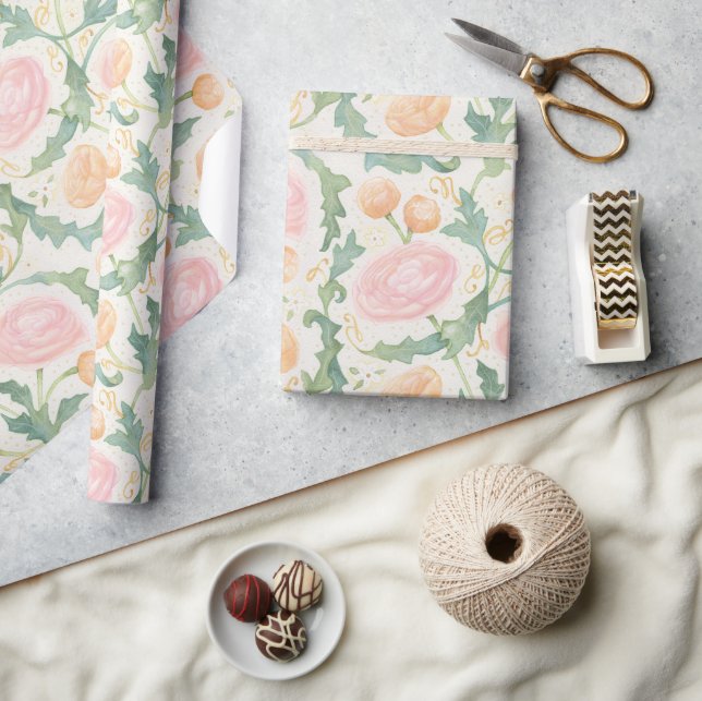 Cadeau Papier d'enveloppement radiant Ranunculus (Artisanat)
