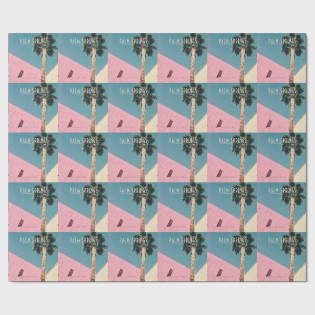 Cadeau Papier d'enveloppement rétro Palm Springs (Couture)