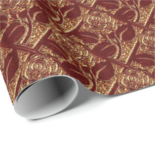 Cadeau Papier d'enveloppement Rose-04-Brick Red-Gift en m