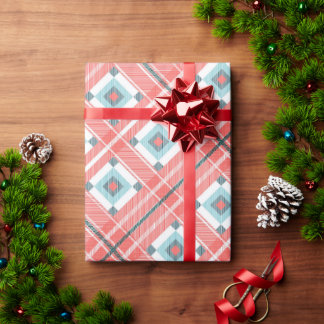 Cadeau Papier d'enveloppement rose Carré de Noël 30"x15"