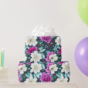 Cadeau Papier d'enveloppement rose et crème