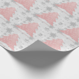 Cadeau Papier d'enveloppement rose Festive de Noël