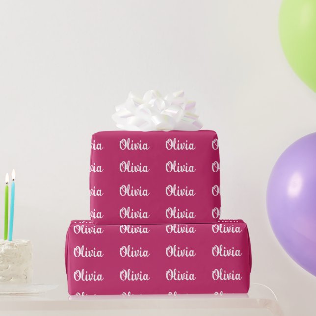 Cadeau Papier d'enveloppement rose personnalisé (Cadeaux de fête)