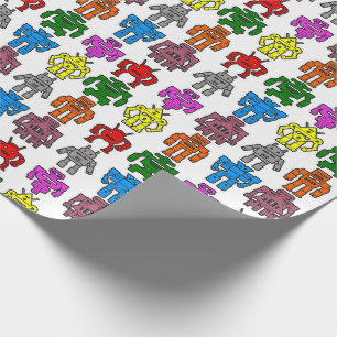 Cadeau Papier d'enveloppement Silhouette Robot