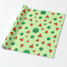 Papier d'enveloppement vert Motif de pastèque