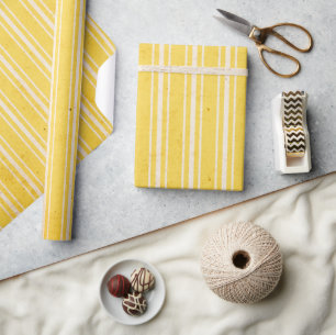 Cadeau Papier d'enveloppement Vintage banane jaune